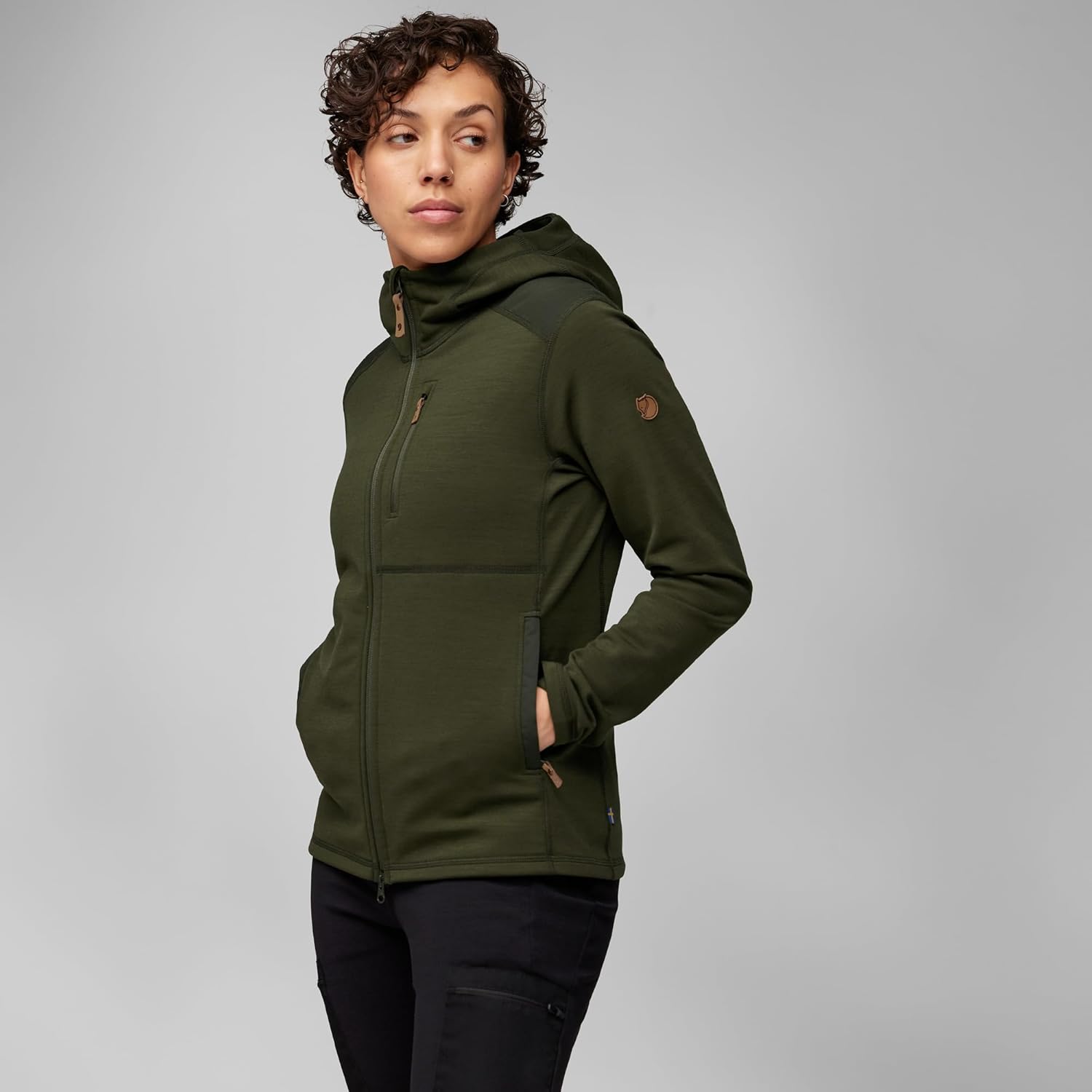 Fjällräven Keb Fleece Women's Hooded Jacket - Insulated Fleece, Breathable Warmth, Durable Construction - Hiking, Trekking