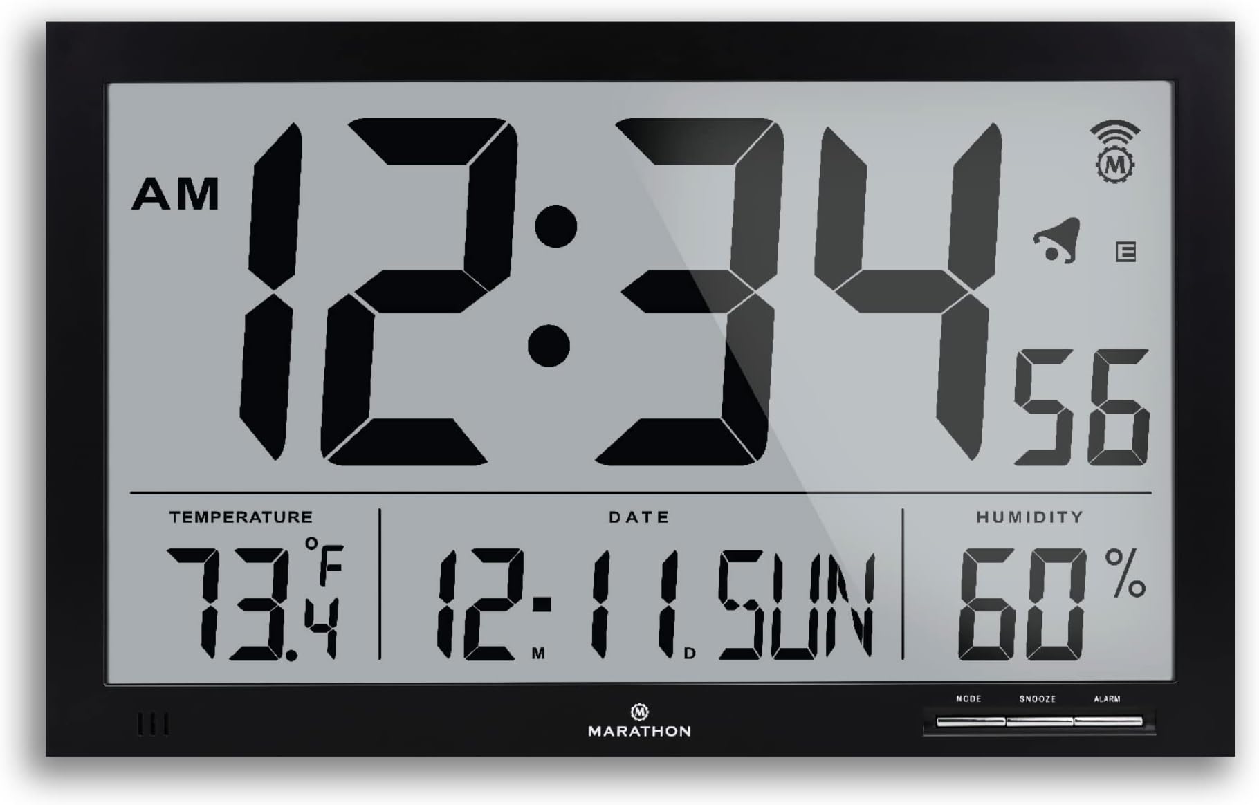 Slim Jumbo Atomic Wall Clock