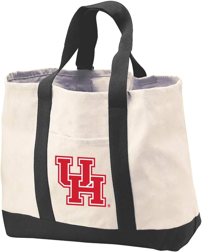 Broad Bay University of Houston Tote Bag or OFFICIAL Canvas UH Totes