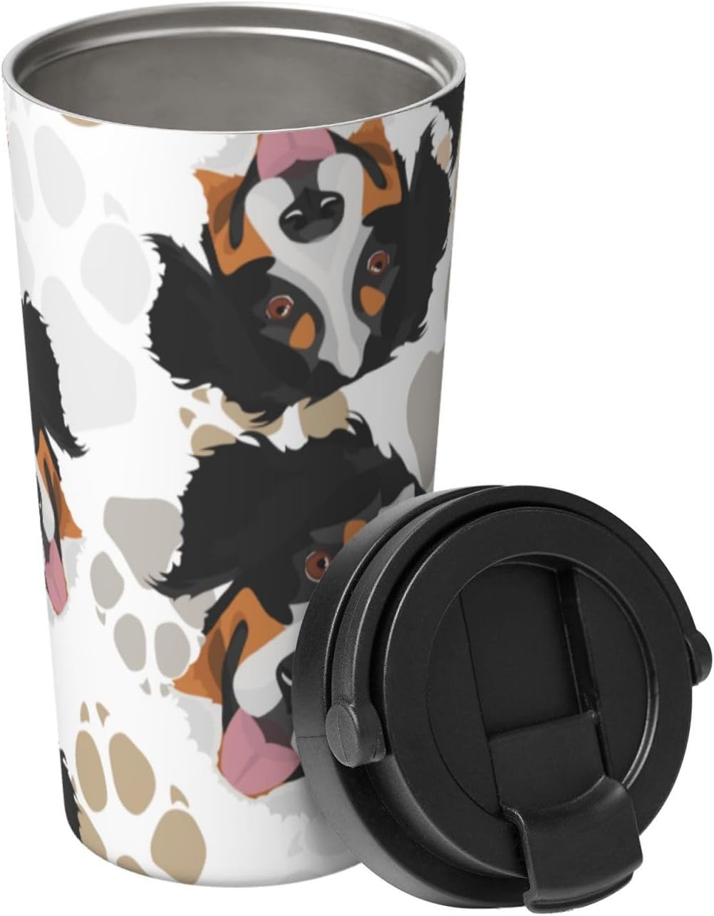 水筒 バーニーズマウンテンドッグ 犬柄 マグカップ 真空断熱 保温 保冷 人気 ステンレスボトル スポーツ飲料対応 漏れない 直飲み