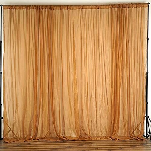 AK TRADING CO. - Cortinas de gasa transparente de 120 pulgadas de ancho (10 pies) para telón de fondo, eventos de boda, cortinas de techo,