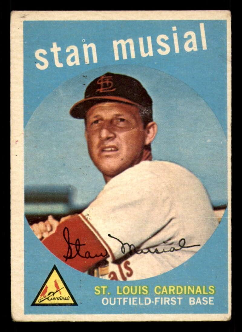 Baseball MLB 1959 Topps #150 Stan Musial oc/creased Cardinals