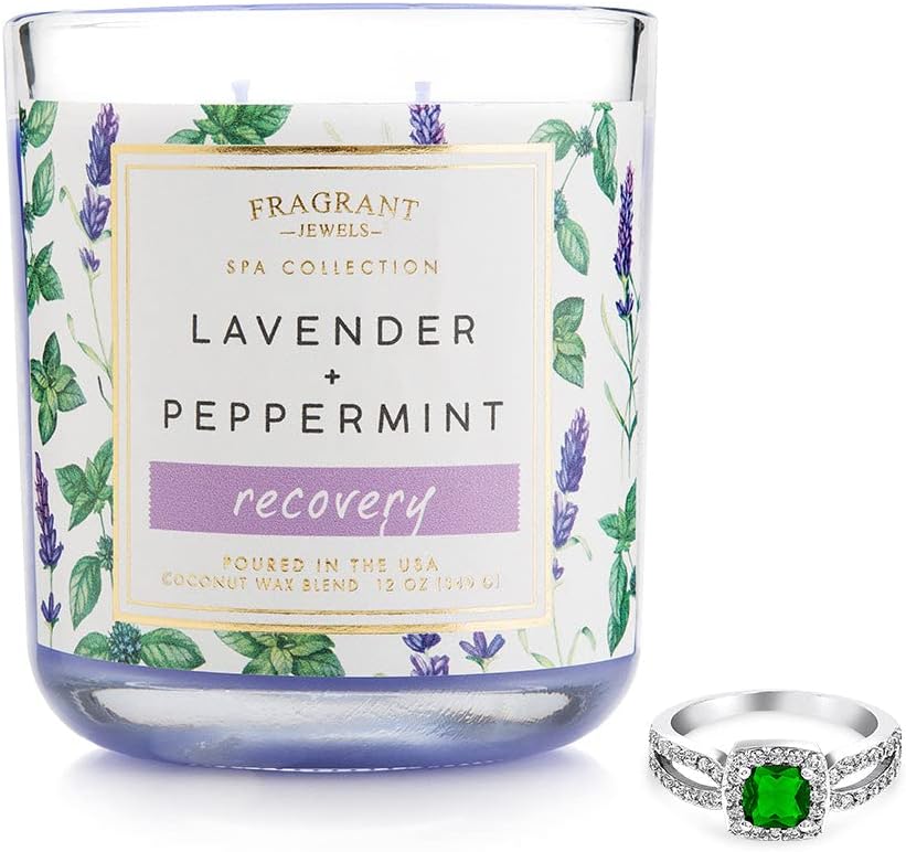Fragrant Jewels Scented Candle with Ring Inside Lavender