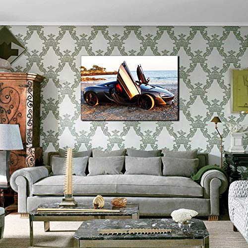 Voiture de sport McLaren tableau noir pour habiller un grand mur - 5