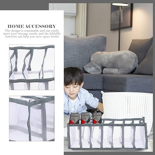 Miniatura 4 de BESPORTBLE Organizador de ropa para pantalones, cajas de ropa versátiles, organizador de armario de gasa, organizador de armario plegable,