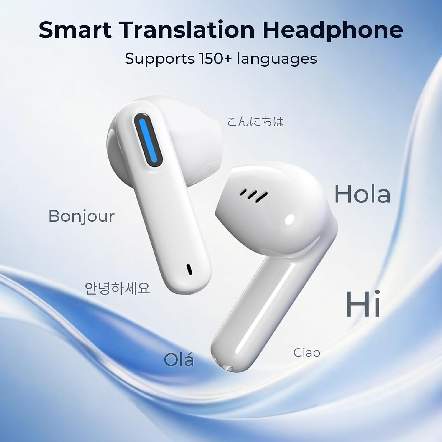 NE49 AI Translation Earbuds, Language Translator Earbuds for 150+ Languages image 2