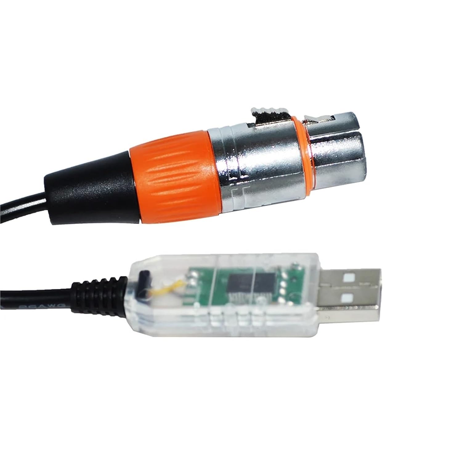 RS485 DMX512 to USB XLR 3PIN 3P DMX Female Controller KABLE(1m,Color A)