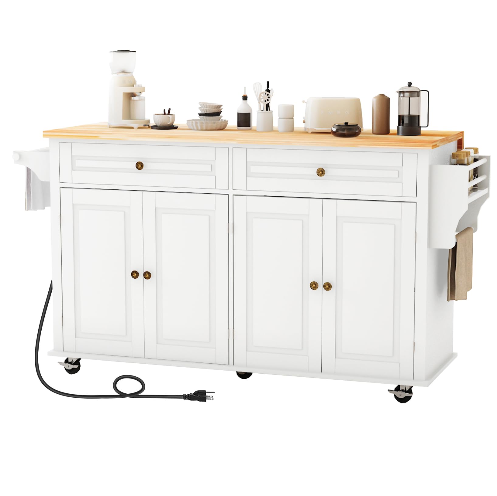 JassmiPkwy Kitchen Island Cart