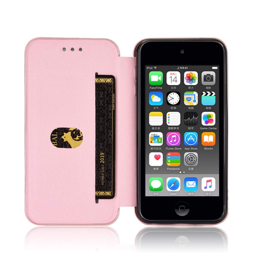 Amazon | Pelanty For iPod Touch 5 6 7 ケース 手帳型 炭素繊維調 