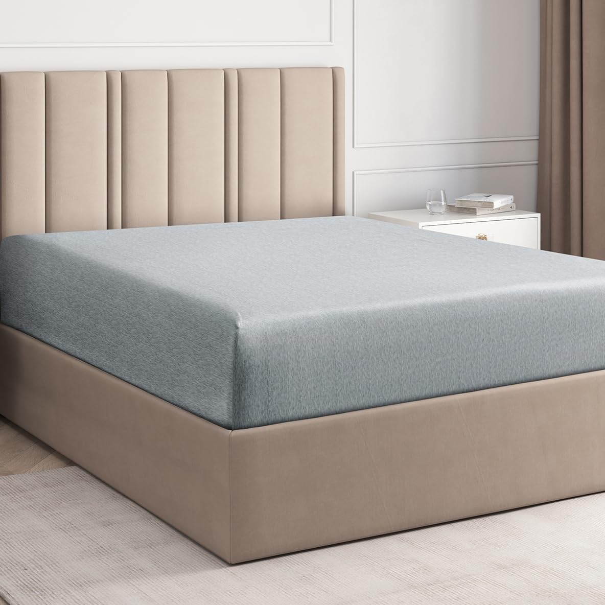 Queen Size Fitted Bed Sheet Hotel Luxury Single Fitted Sheet Only