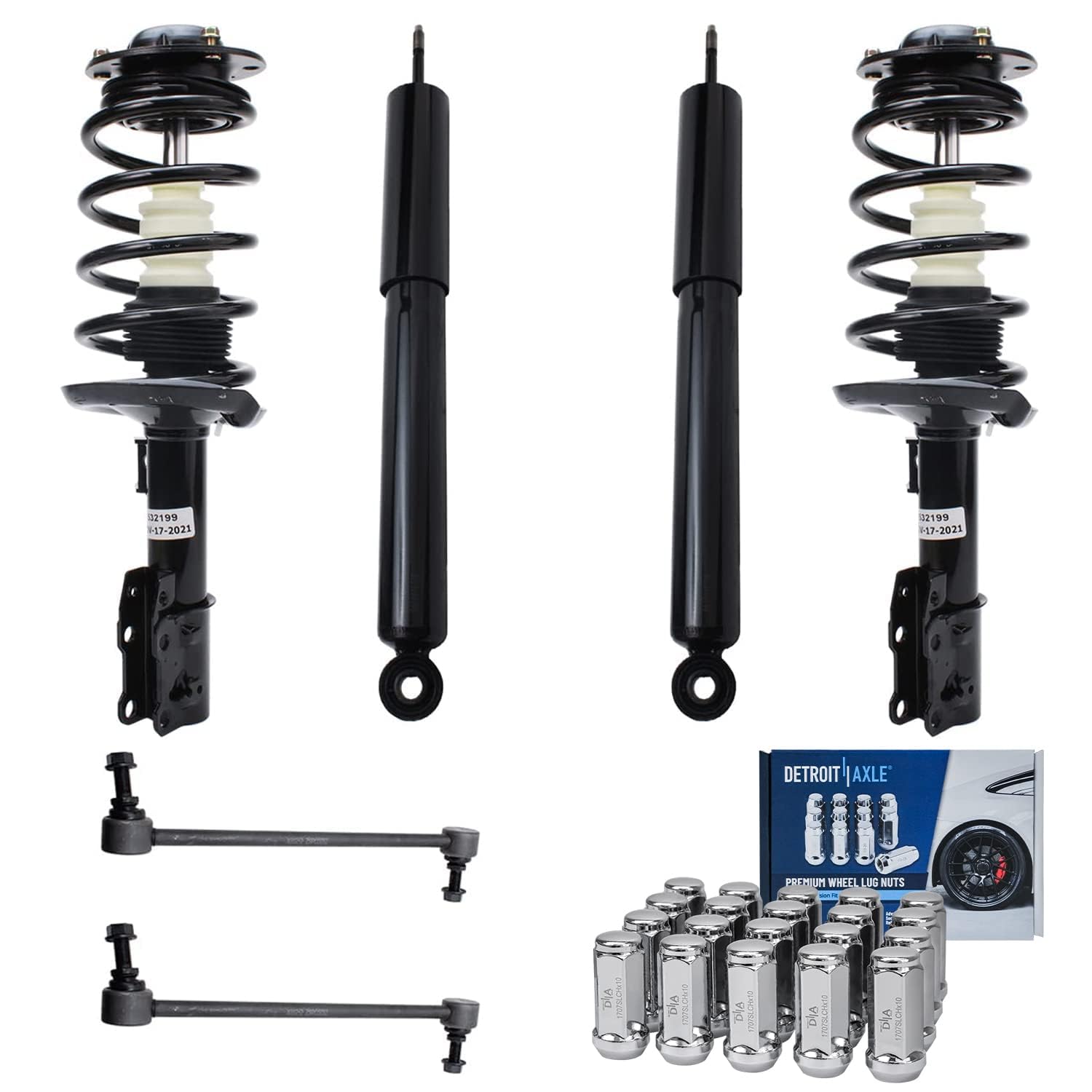 Detroit Axle - 10pc Struts Shocks Kit for Chevrolet Malibu Maxx Pontiac G6