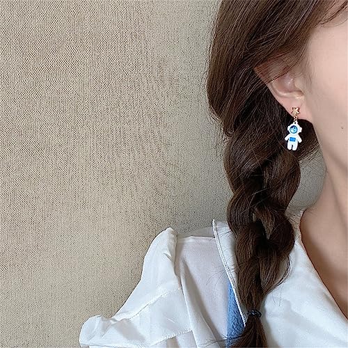 Planet Earrings for Women Creative Handmade Cartoon Rocket Space Ship Astronauts Moon Saturn Dangle Drop Earrings Space Lover Gift Sci-Fi Jewelry3