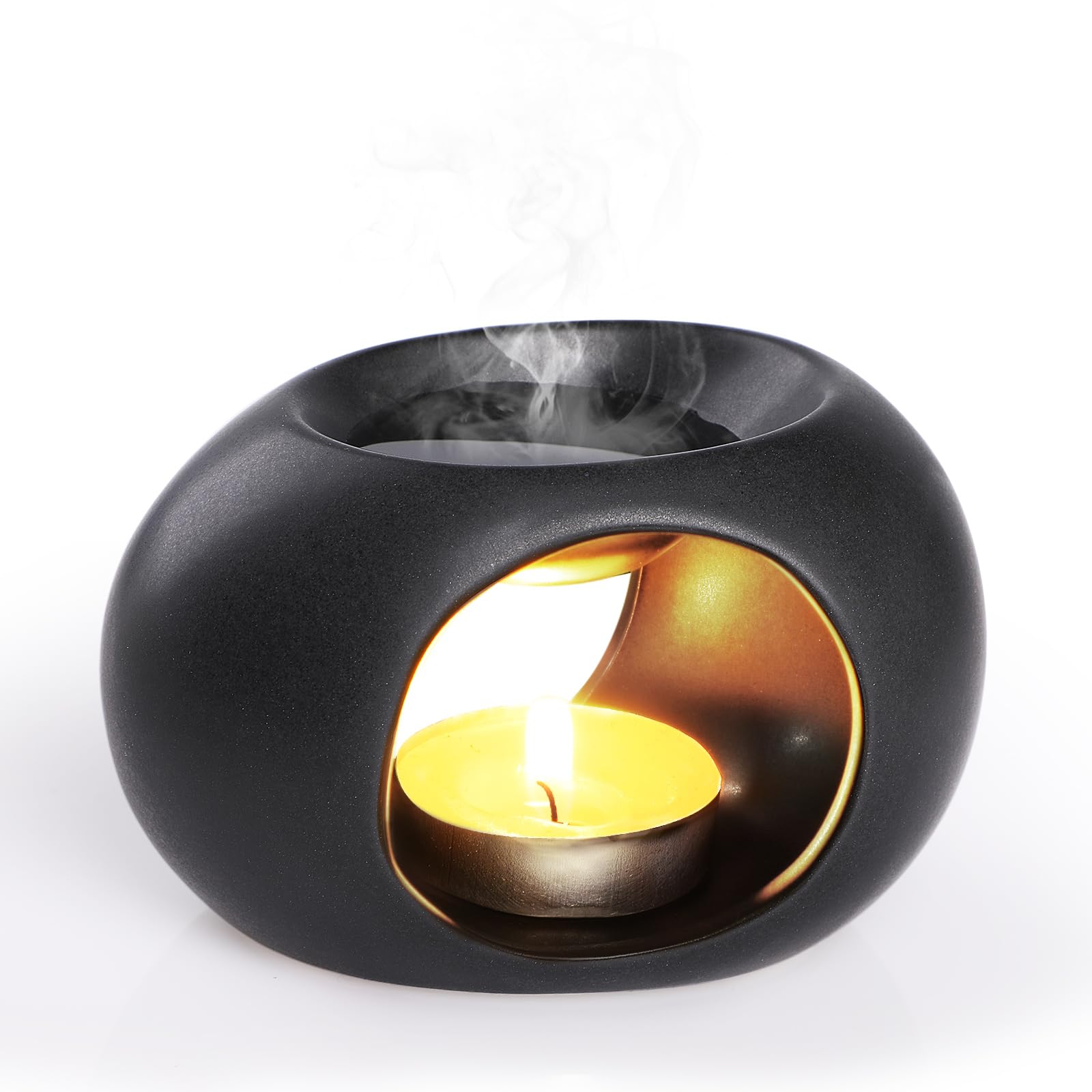 Bighan Quemador de cera para derretir, quemador de cera, quemador de aceite de cerámica, calentador de cera surtido, soporte para aromaterapia, difusor perfumado, decoración del hogar, dormitorio