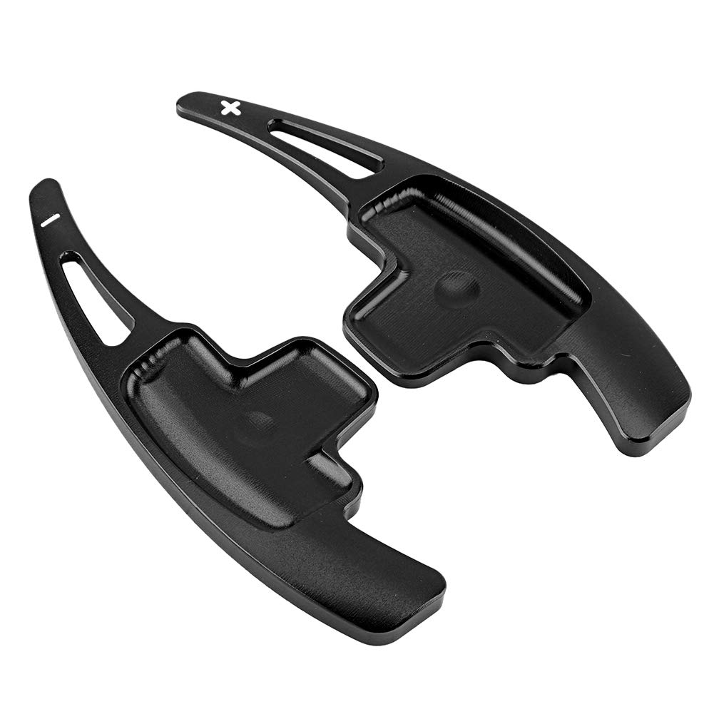 Yctze Levas de cambio del volante, Extensiones de levas de cambio del volante del automóvil de aluminio Apto para A B E R M Clase Negro Rojo(Negro)