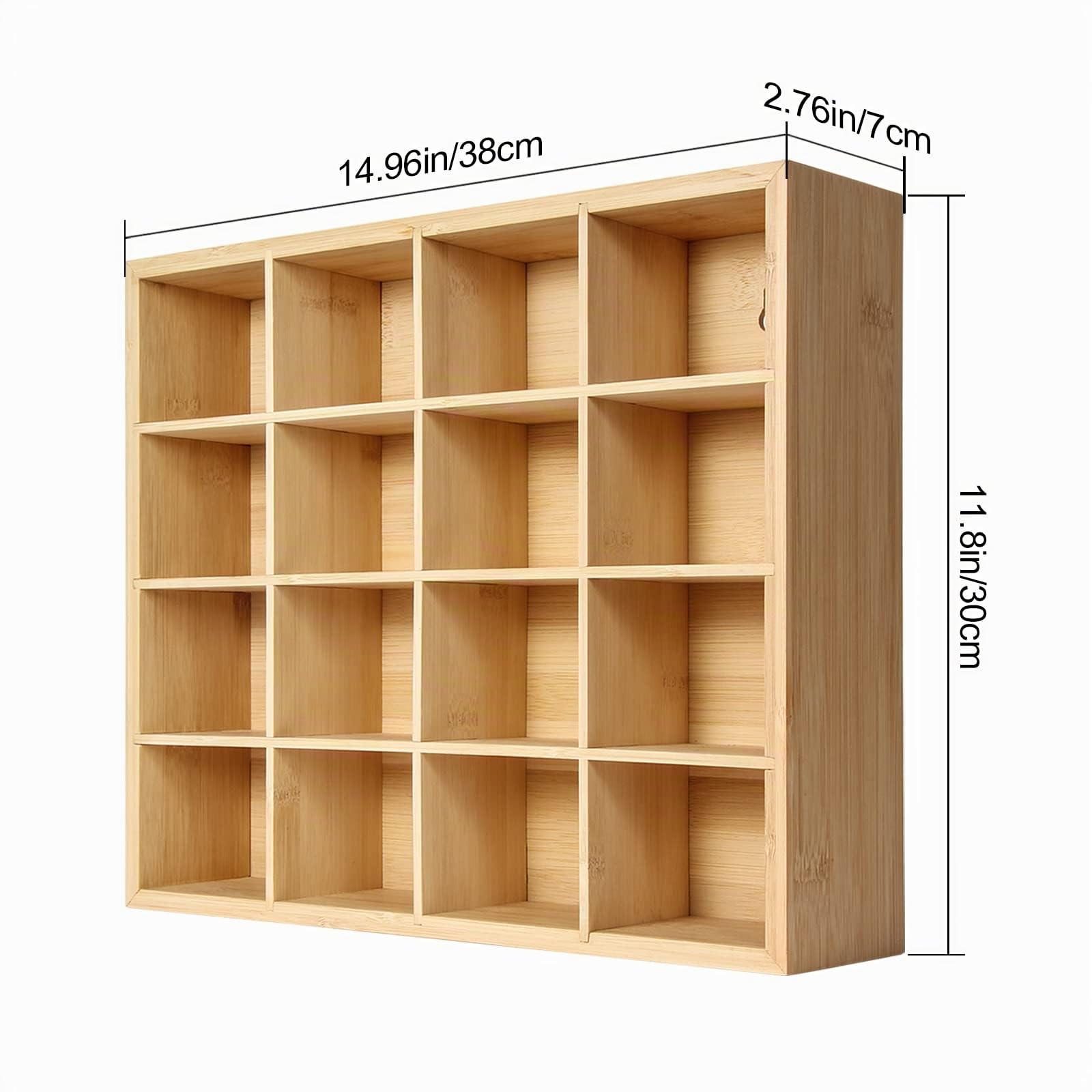 B4Life Organizador de Corbatas para Pared de Bambú - Soporte de Corbata para Hombres