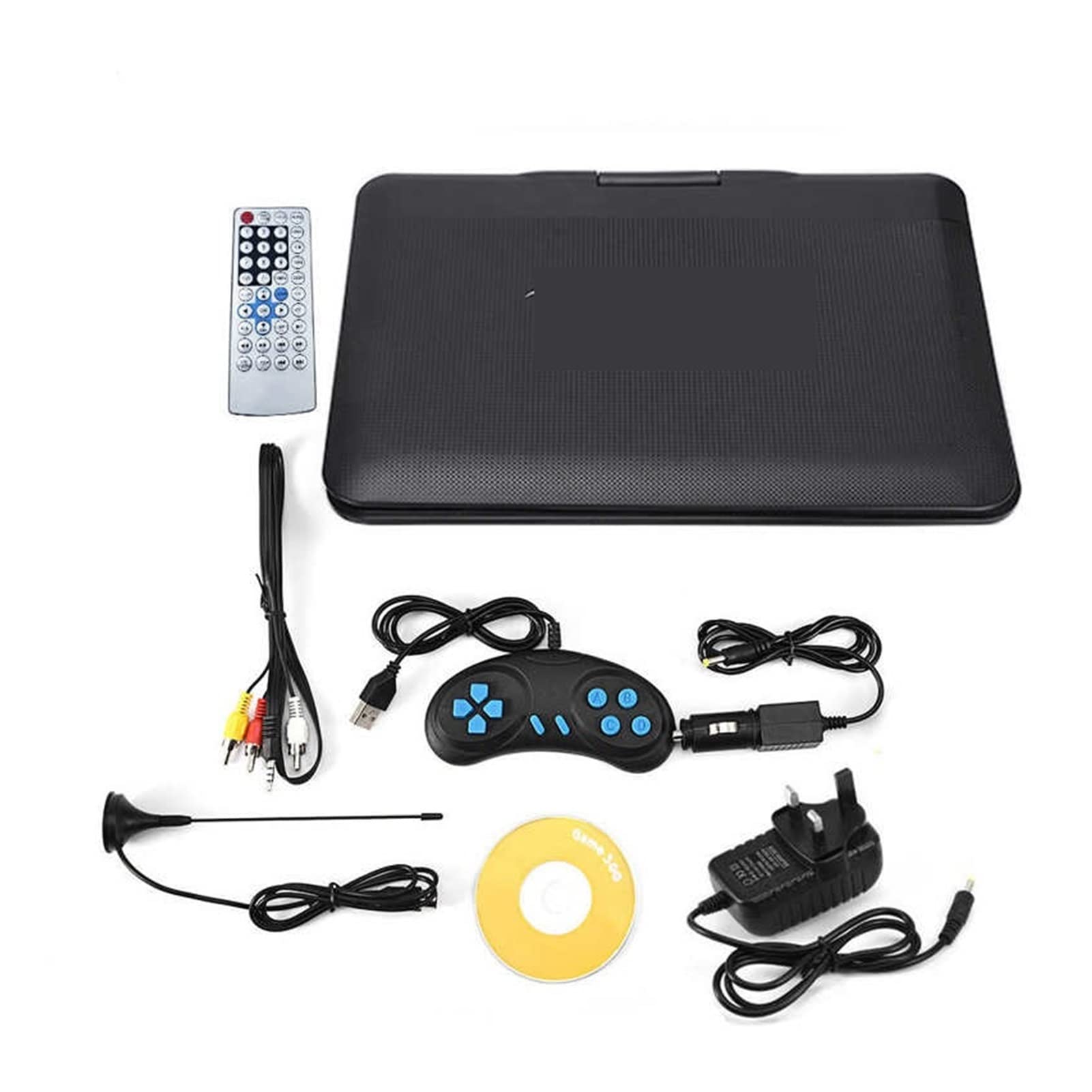 Portable DVD Players 13.9inch HD TV Portable DVD Player 800 * 480 Resolution 16:9 LCD Screen Headrest with Monitor Multi Media Game Player (0 : 0 Color : 4) (2)
