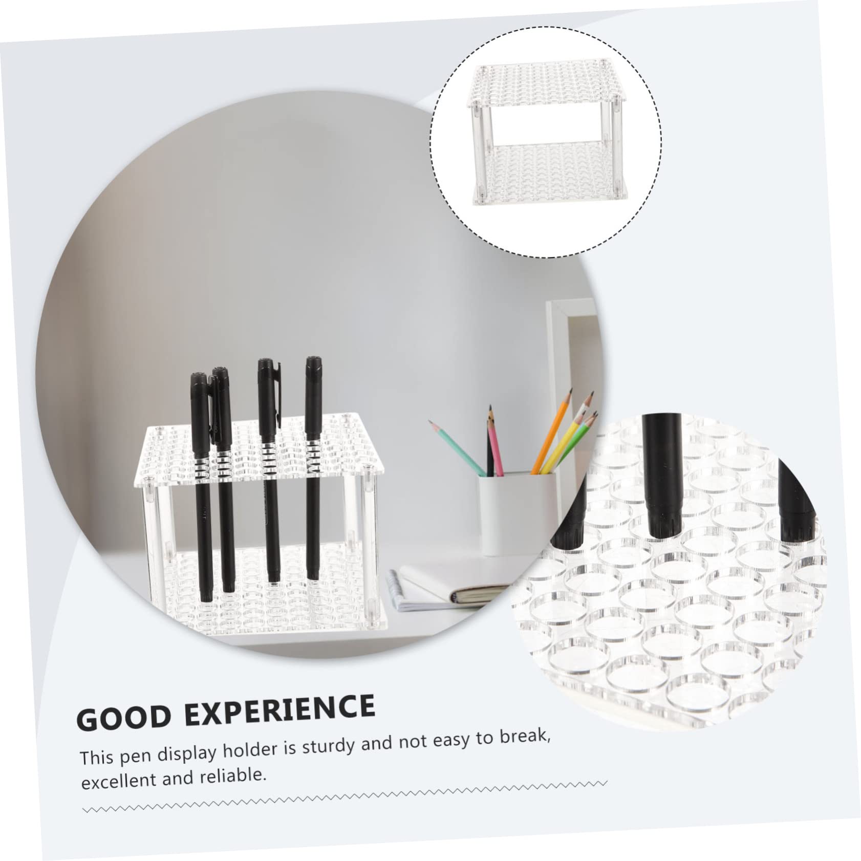 4pezzi Portapenne Acrilico Trasparente Per Ufficio e Casa Organizer Per Pennelli e Matite Supporto Per Articoli Da Scrivania Design Elegante e Funzionale Per Studio e Atelier