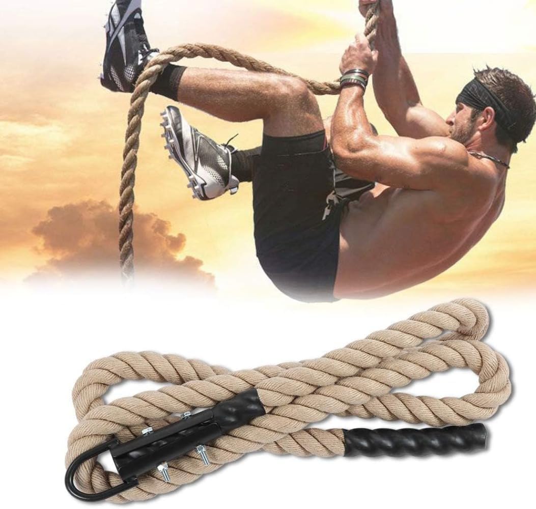 AZIEBAYこの多機能な腕の筋力トレーニング用クライミングロープは、滑り止め機能、難易度調整機能を備え、環境に優しい素材で作られて