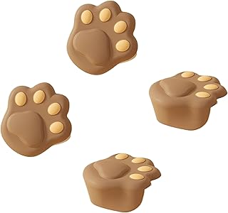 コーナークッション コーナーガード 4個セット シリコン素材 可愛い 猫の肉球型 角カバー L字型 角 クッション 超強力テープ 衝撃吸収 地震対策 ケガ防止 家具の角を保護 取り付け簡単(ブラウン)