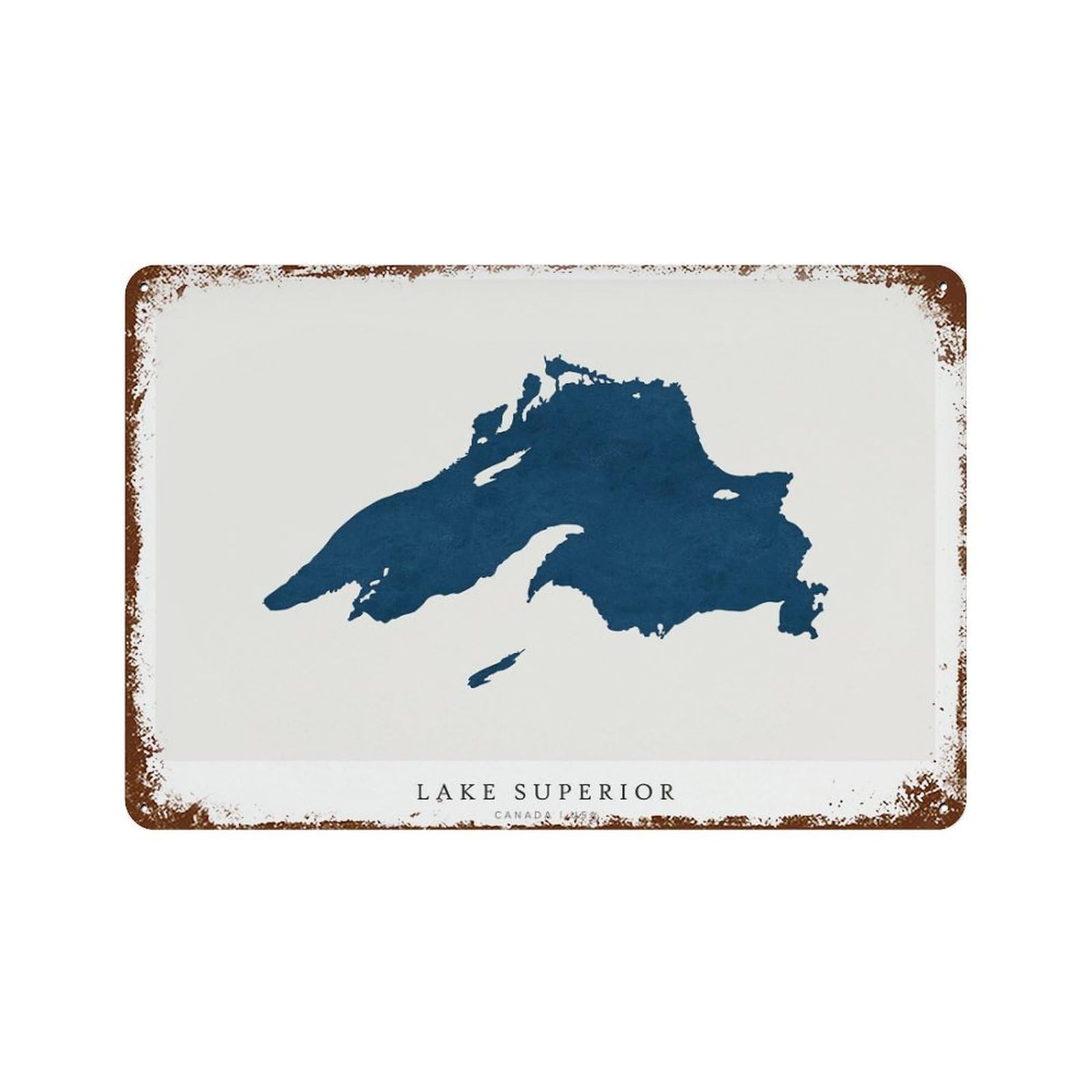 xiaoxiaoshen Lake Superior Map Canada (2) Wall Decor Art Metal Tin Poster Modern Home Decor Art Home Bar Shop Decorations Vintage Sign 20x30cm