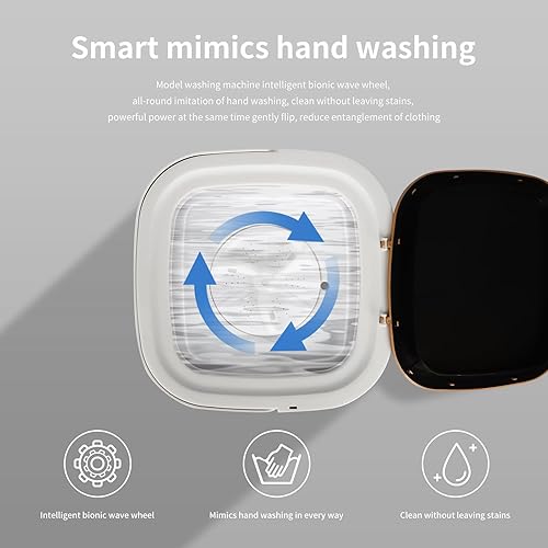 Miniatura 5 de JETASU Lavadora portátil, mini lavadora, lavadora plegable de gran capacidad de 11.5L, adecuada para ropa interior, calcetines, ropa de bebé.