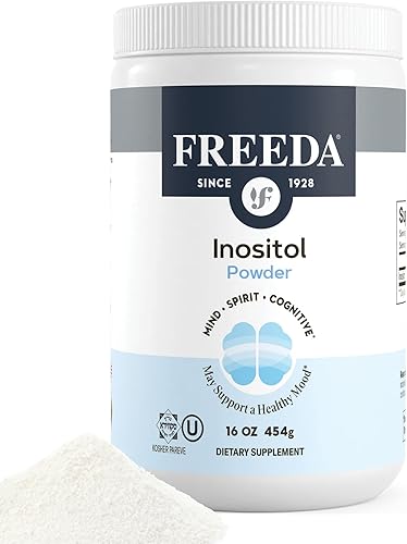 FREEDA Polvo de inositol de mio-inositol - Equilibrio hormonal para mujeres - Suplementos de PCOS para mujeres - Concepción de vitamina B8, apoyo a