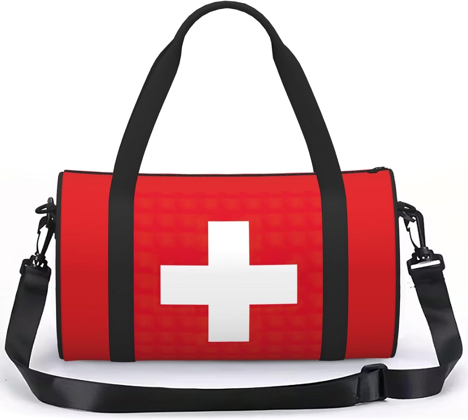 Swiss Flag Print Sports Tote Bag Lightweight Water-Resistant Gym Backpack Travel Supplies