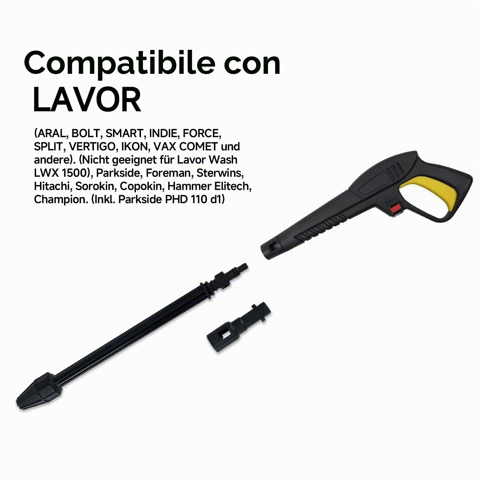 Stone Banks Ugello rotante per Kärcher/Lidl Parkside/Lavor/Spear and Jackson, boquilla giratoria per Karcher K2 K3 K4 K5 K6 K7,160 Bar Dirt Blaster Parti di ricambio per Karcher