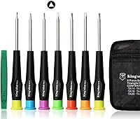 Vista 8 de Fixinus Juego de destornilladores de cabeza triangular completa para juguetes electrónicos, 7 piezas de tornillos de seguridad triangulares Kit