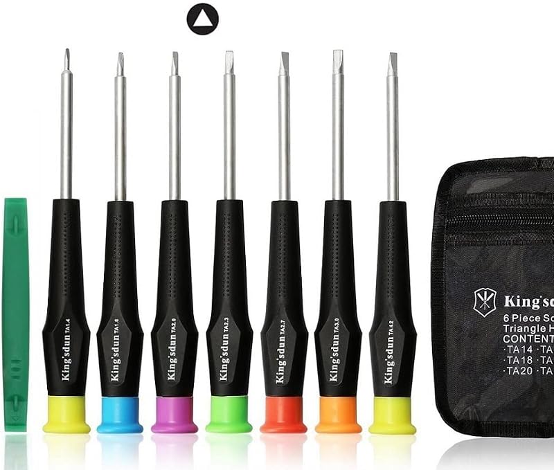 Kit de Chaves de Fenda Triangulares Magnéticas fixinus para Brinquedos Eletrônicos e Reparos, 8 peças