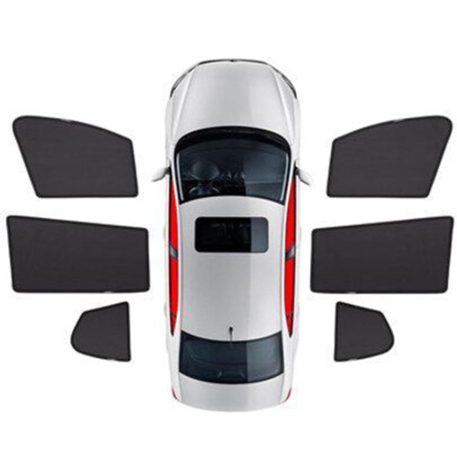 Tendine Parasole Auto per Focus Fünftürer (2014–2018), Visiera Anteriore Anti-UV Protezzione Privacy, Tendine Parasole Auto per Bambini,E 6 Side Window