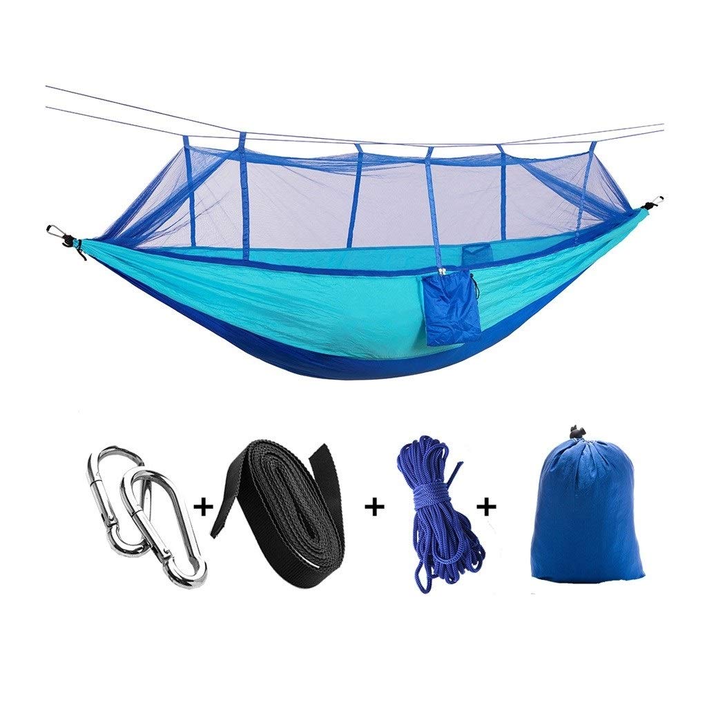 Trapecio Portátil paracaídas de Nylon Viajes de Camping Hamaca, Camping Hamaca con Mosquitera, Columpio for de Interior, al Aire Libre, Senderismo, Patio, Viajes Columpios(D)