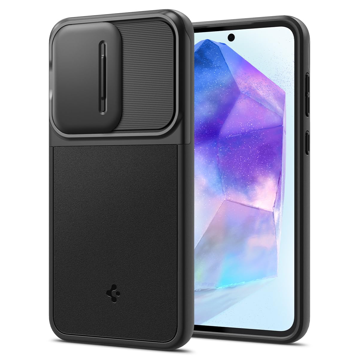 Spigen Optik Armor Hülle für Samsung Galaxy A55 5G – Schwarz