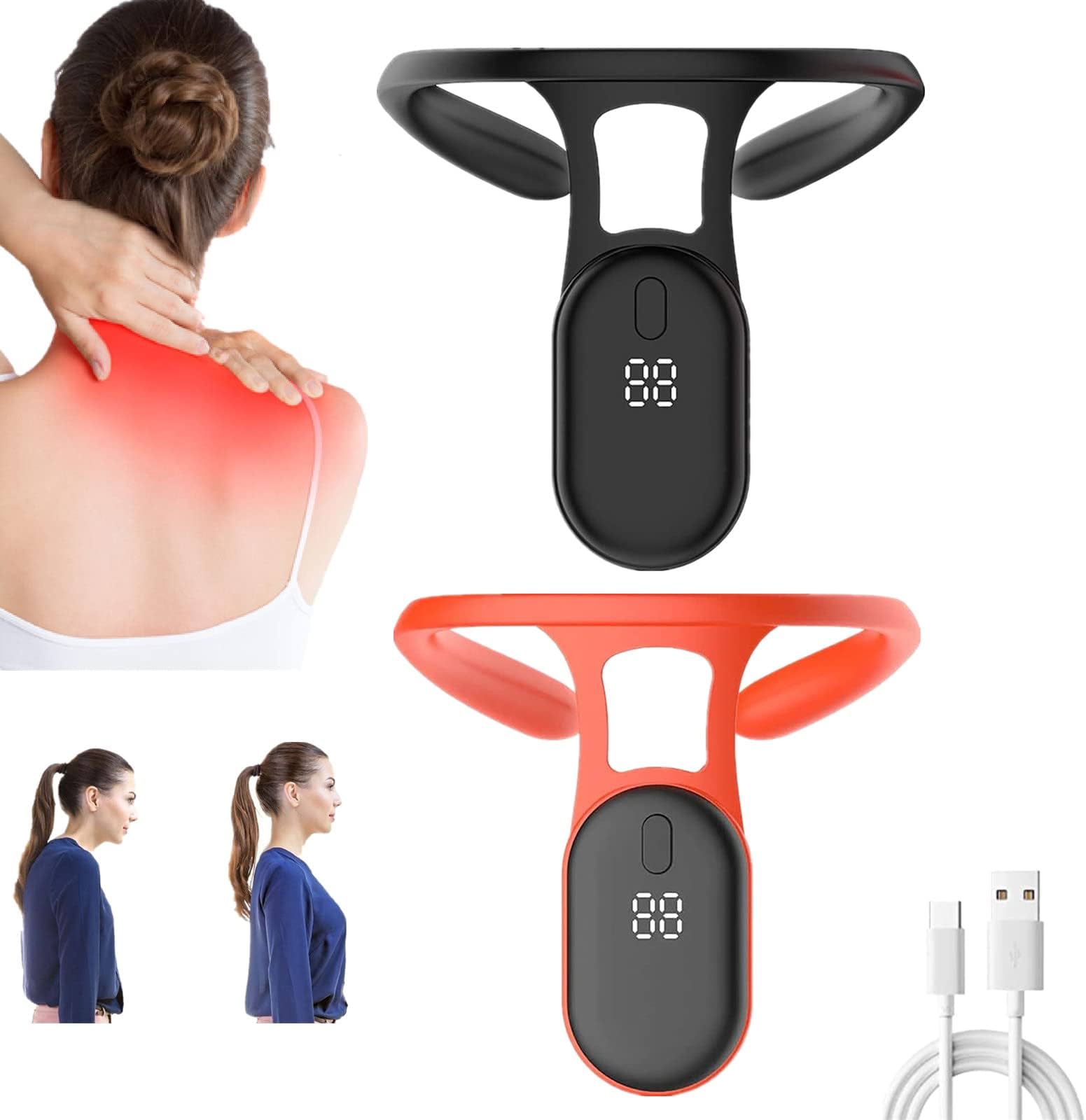 SLIMORY Ultrasonic Lymphatic Soothing Neck Instrument. Mericle Ultrasonic  Portable. Lymphatic. Soothing Body Neck Instrument. Intelligent Posture  Correction Trainer (Black + Red) : Amazon.de: Health & Personal Care