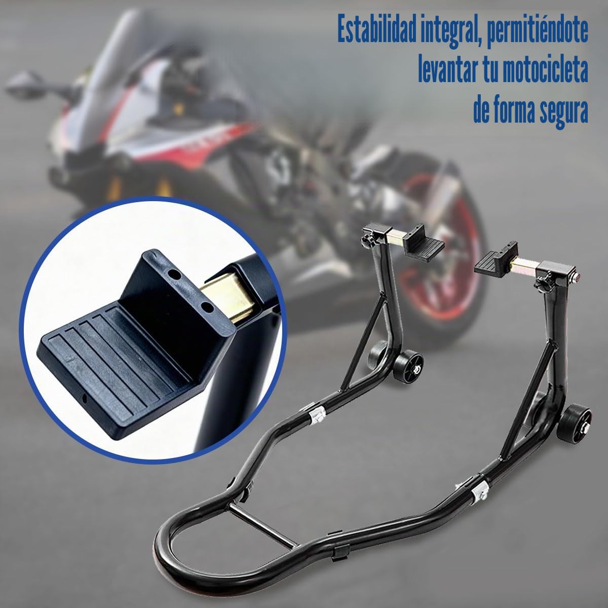 2 PCS Adaptadores para Caballete Trasero de Moto, 16*2*2cm Caballete de moto delantero trasero Elevador Soporte Adaptador para Moto Brazo Basculante, Mantenimiento de Garaje, Limpieza de Moto