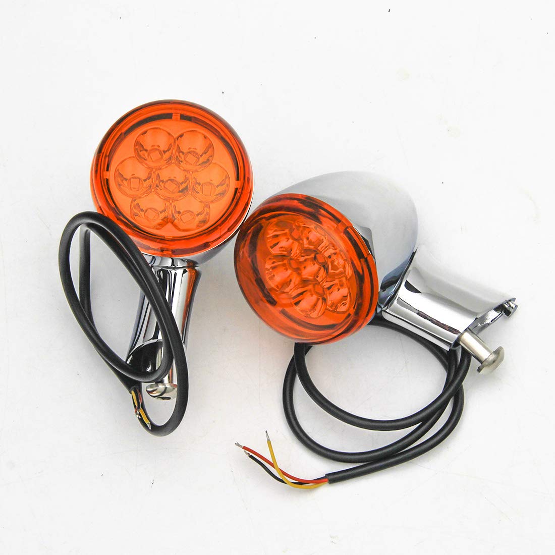 Accessoires de moto 4,5" - Spot auxiliaire - Phare antibrouillard DRL - Boîtier de jeu - Seau avec lampe clignotante et support d'éclairage - Pour touring Street Glide Trike (Chrome)