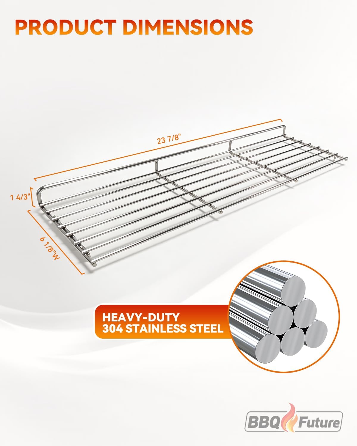 Grill Warming Rack Replacement for Captiva Designs 4-Burner Gas Grill – Stainless Steel Grill Warming Rack for ‎GR001, Durable Upper BBQ Cooking Rack for Keeping Food Warm Replacement Parts
