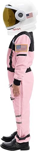 Vista 20 de Spooktacular Creations Disfraz de astronauta con casco, traje espacial para niños pequeños, disfraz de astronauta de Halloween para cosplay Naranja