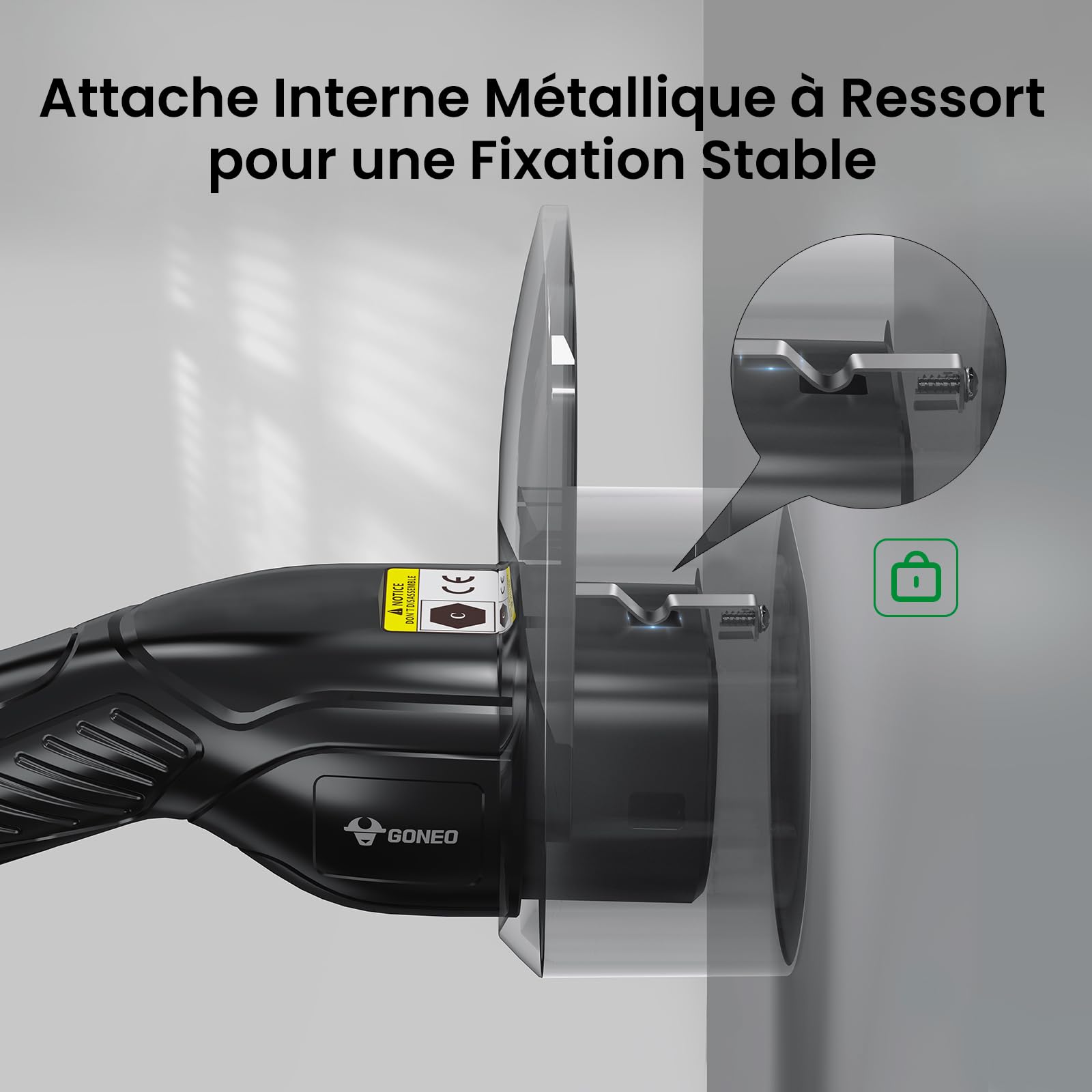 Support Mural Pour Câble De Charge Type 2 GONEO - Compatible VE Tesla, Hyundai, Etc. | Organisateur Garage