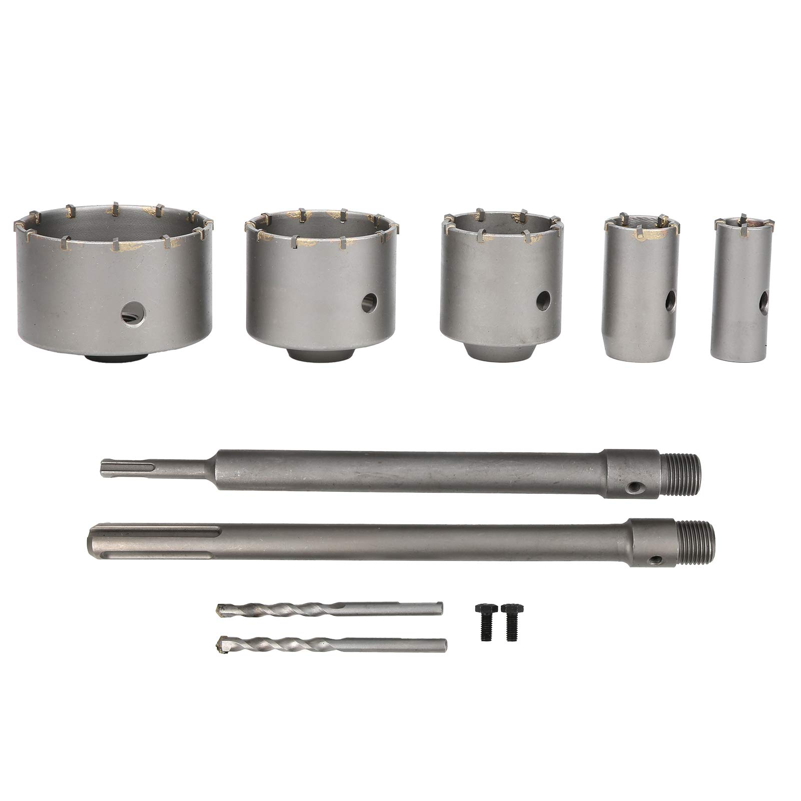 TOPINCN a Tazza per Cemento e Cemento Utensile da Taglio per Pareti Durevole per Condizionatori D'aria, Scaldabagni - Kit di Taglierine per Fori per Pareti in Acciaio Al Carbonio con Scatola di