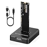 M.2 NVMe & SATA to USB Adapter - USB 3.2 Gen 2 10Gbps External SSD Enclosure, Aluminium Alloy Housing, Supports M.2 (M Key) NVMe & (B+M Key) SATA SSDs, Plug and Play External Storage Solution