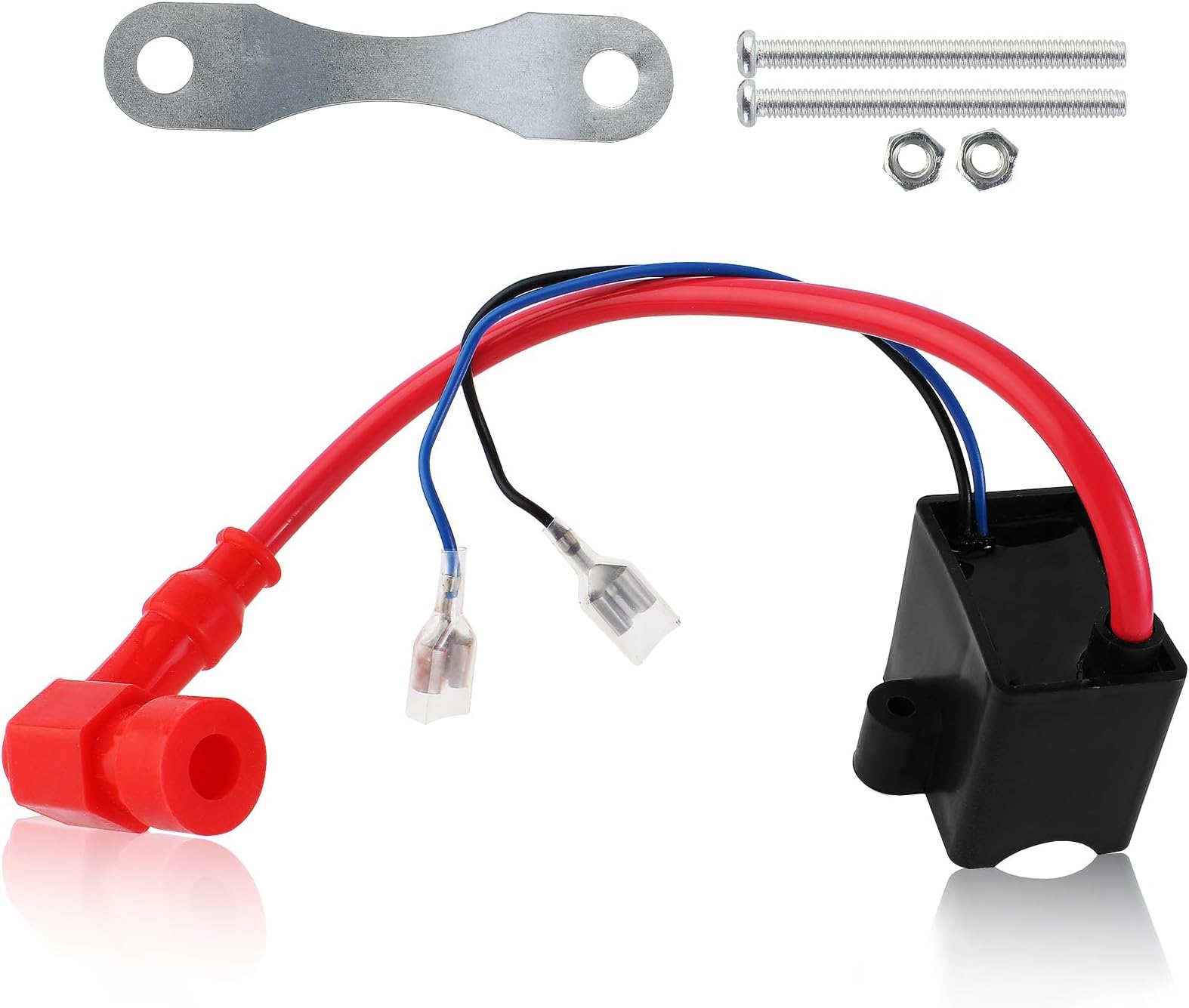 High Performance CDI Ignition Coil Compatible with 49cc - 50cc 60cc 66cc 80cc 2-stroke Engine Motor Motorized Bicycle Bike With Mounting Parts