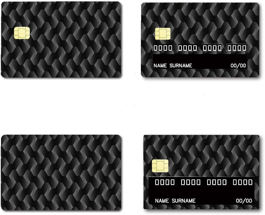 WANSENCE 4pcs Debit Card Skin Credit Card Skin for Transportation, Key, Debit, Credit, Card Cover No Bubble, Vinyl Waterproof No Bubble Slim Tearproof Anti-wrinkling Debit Card Cover Sticker for Debit