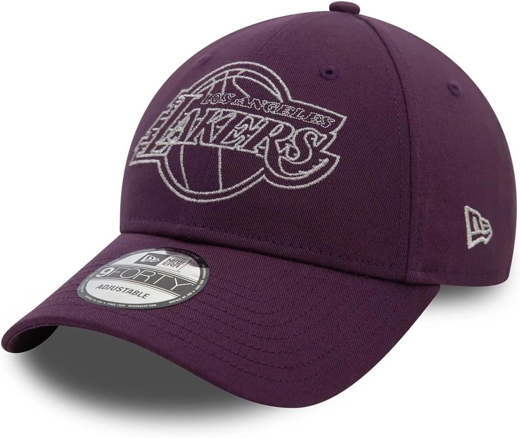 New Era NBA 9FORTY Metallic Outline Cap Los Angeles Lakers Purple, purple, One Size
