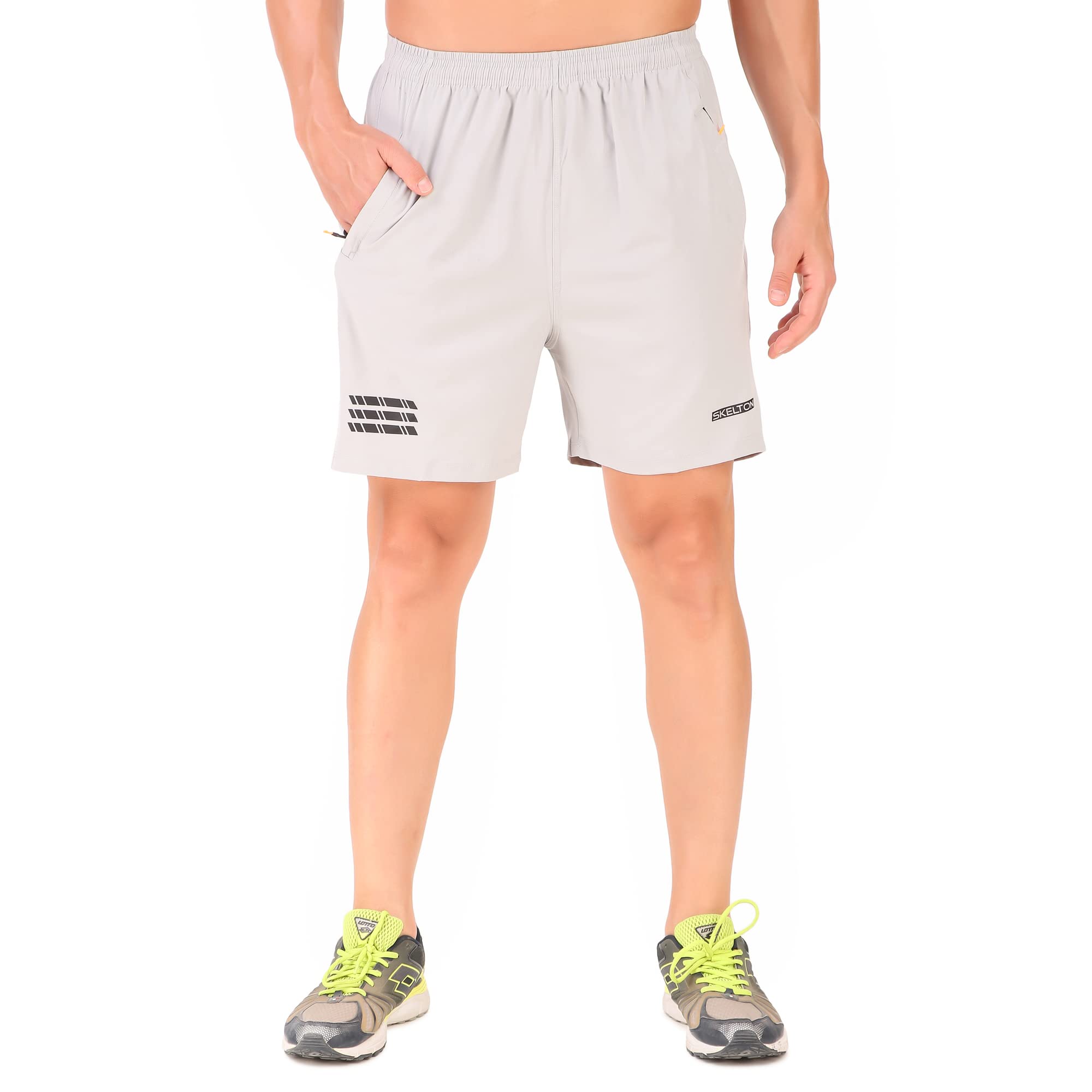 skelton Sports Shorts for Men | Sports Shorts for Gym| Sports | Running Shorts | Dry Lightweight with Zipper Pockets |-picture-44