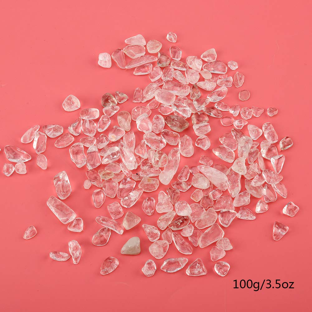 Pièces de Quartz en Cristal Naturel, Copeaux de Pierre Concassés, Peuvent Mettre L'aquarium, Pot de Fleurs, Mettre, Décorer, Démagnétiser Les Ornements, pour Bouddha(Blanc)
