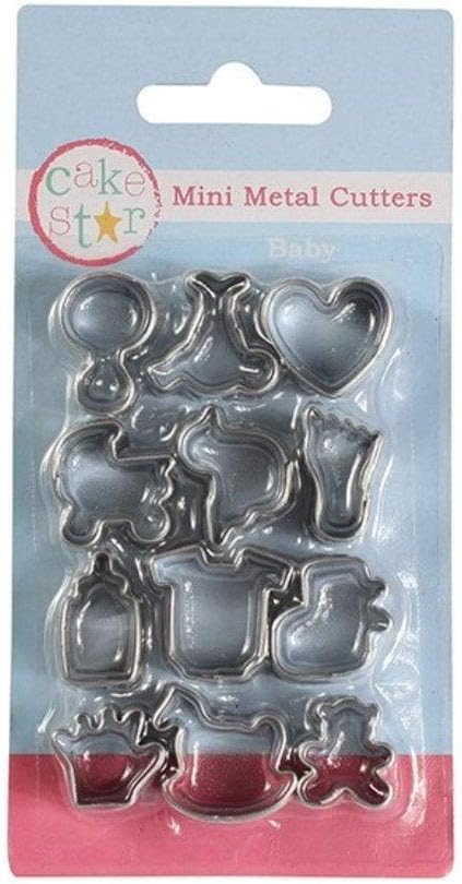 Cake Star Mini Metal Baby Cutters - 12 Piece