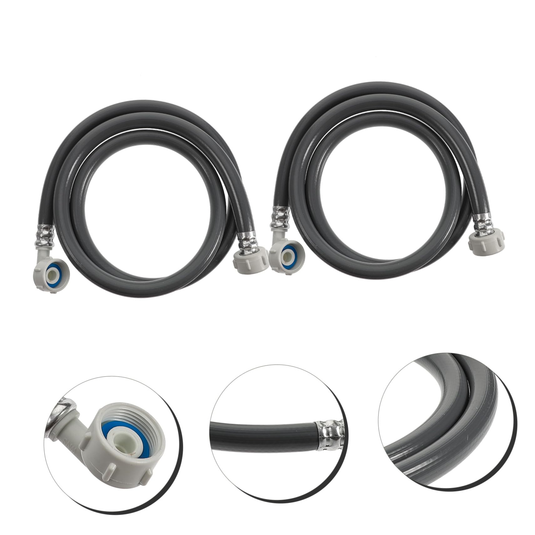 2 pièces Tuyau PVC Lavage Rallonge Alimentation Robuste pour Machine à Laver Anti-fuite Facile à Installer