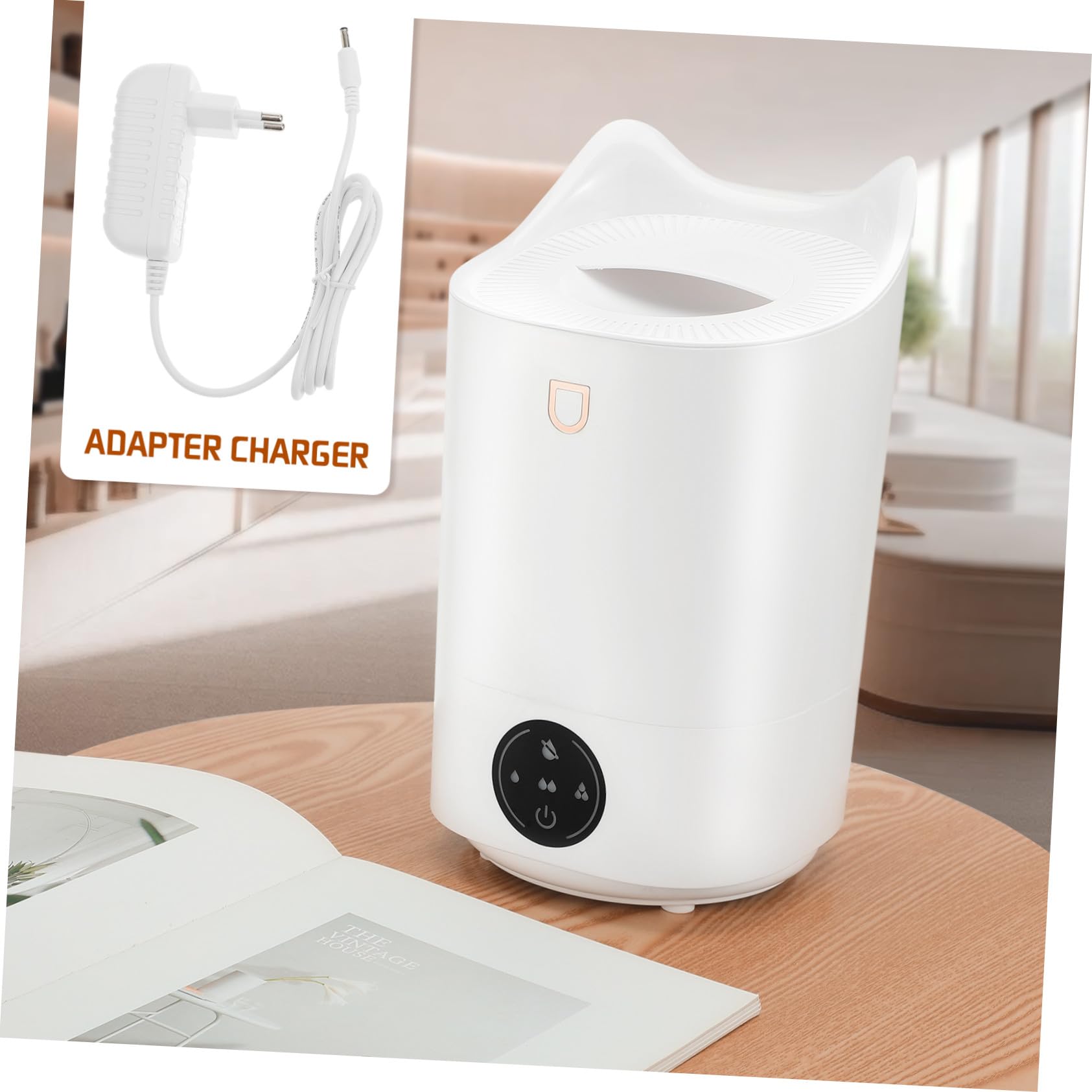 Umidificatore 3.1l Bianco in Plastica, Portatile e Silenzioso | Schermo Touch, Spegnimento Automatico, per Stanze Piccole e Scrivania, Design Minimalista