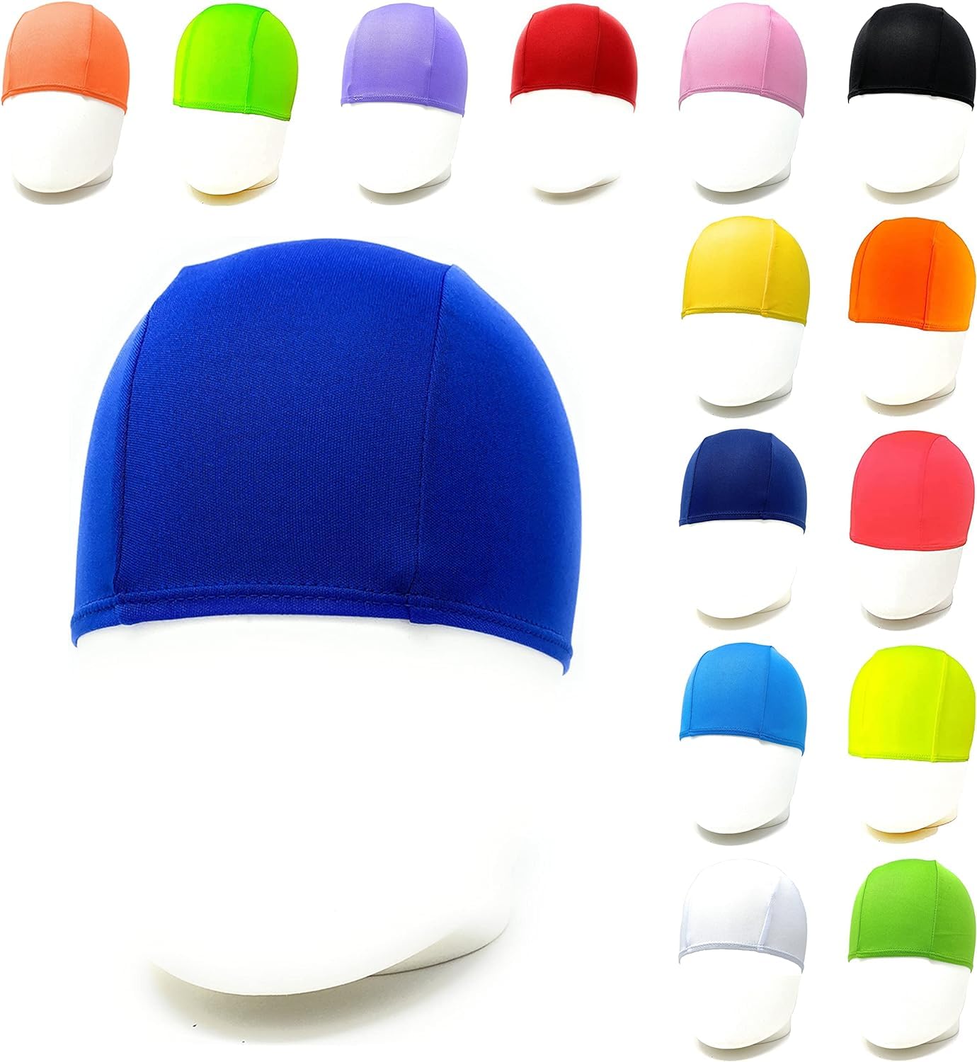 50 Gorros de natación de poliéster Slim FIT Profesional - Descuentos por CANTIDAD - Gorro de Piscina Unisex - Cantidad Paquetes de 50-500 Piezas